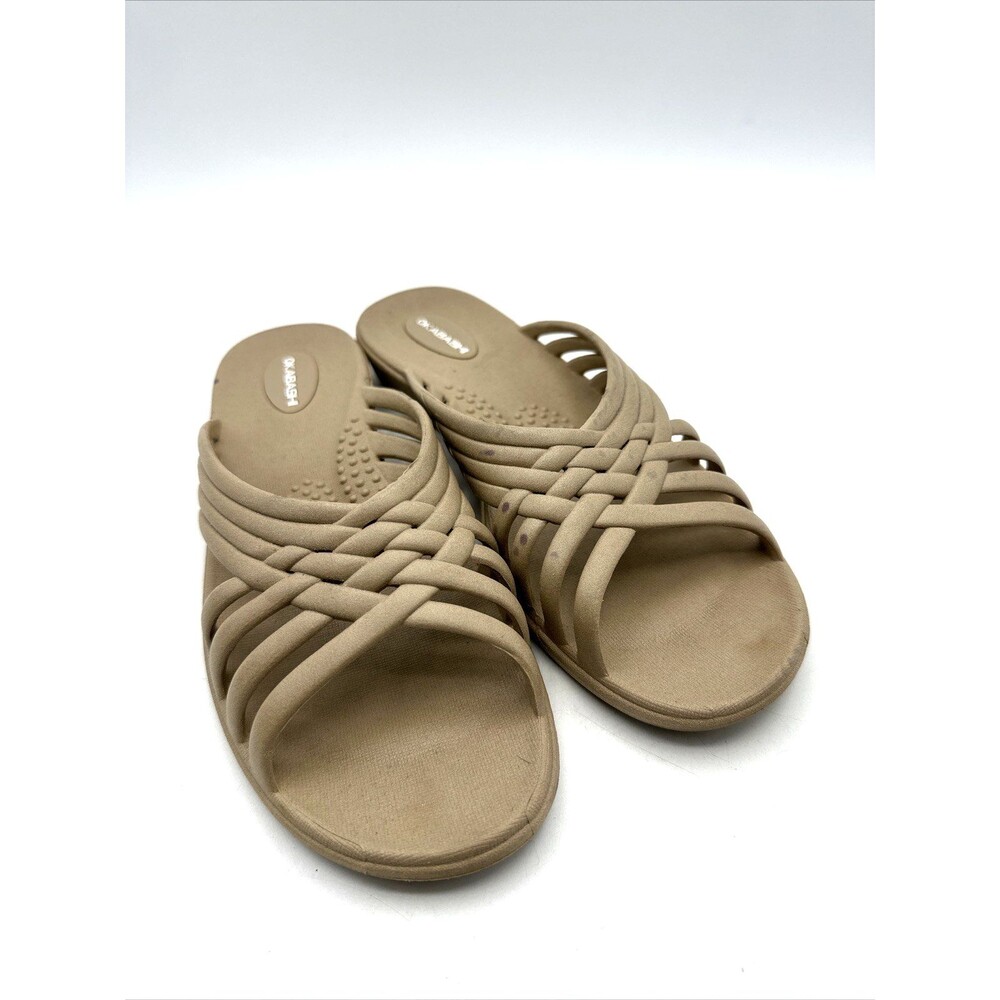 Okabashi Women’s Venice Toffee Slide Sandals S (5.0-6.0) Slip Resistant
